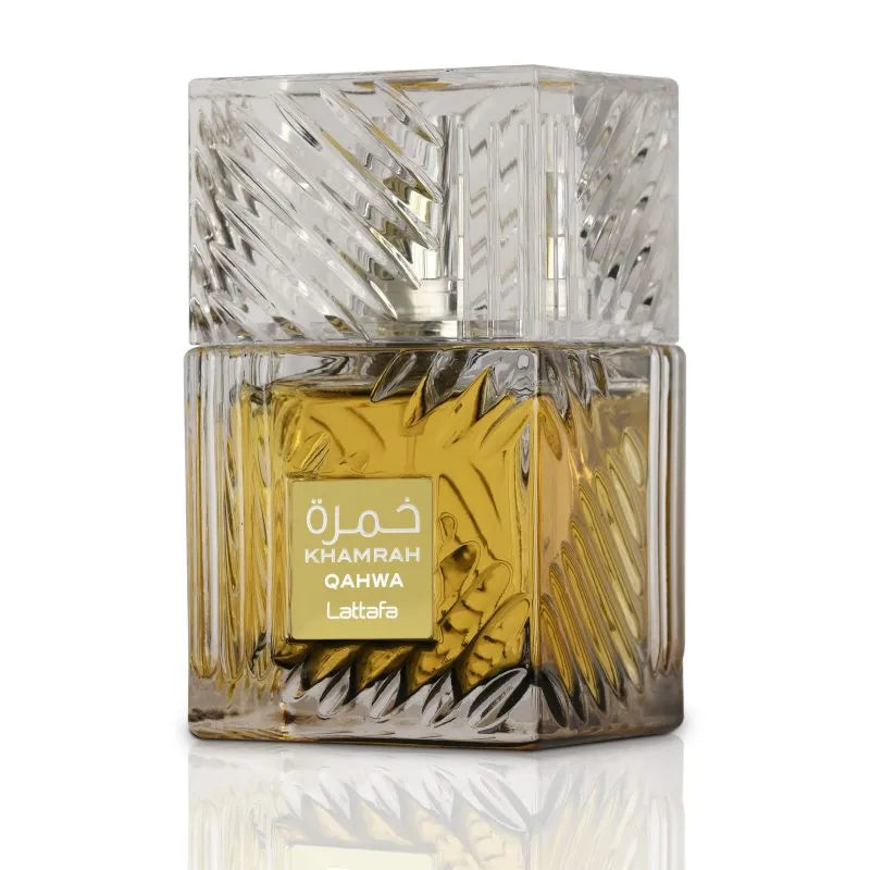 Khamrah Qahwa by Lattafa – Spicy Coffee & Vanilla Perfume Bottle